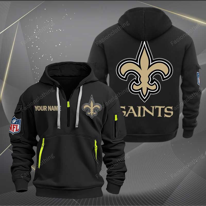 Sportswearmerch New Orleans Saints NFL Half Zip Hoodie For Fan