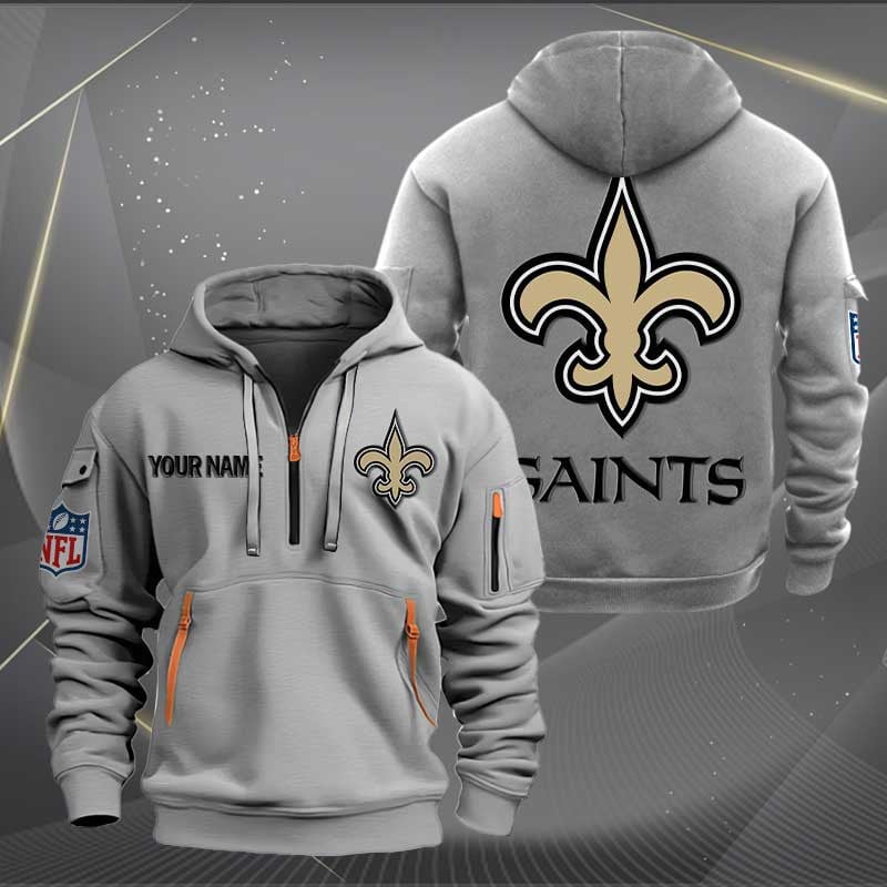 Sportswearmerch New Orleans Saints NFL Half Zip Hoodie For Fan