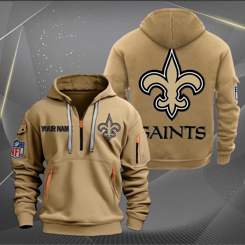 Sportswearmerch New Orleans Saints NFL Half Zip Hoodie For Fan