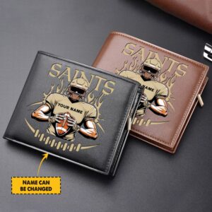 Sportswearmerch New Orleans Saints NFL Personalized Men Wallet For Fan