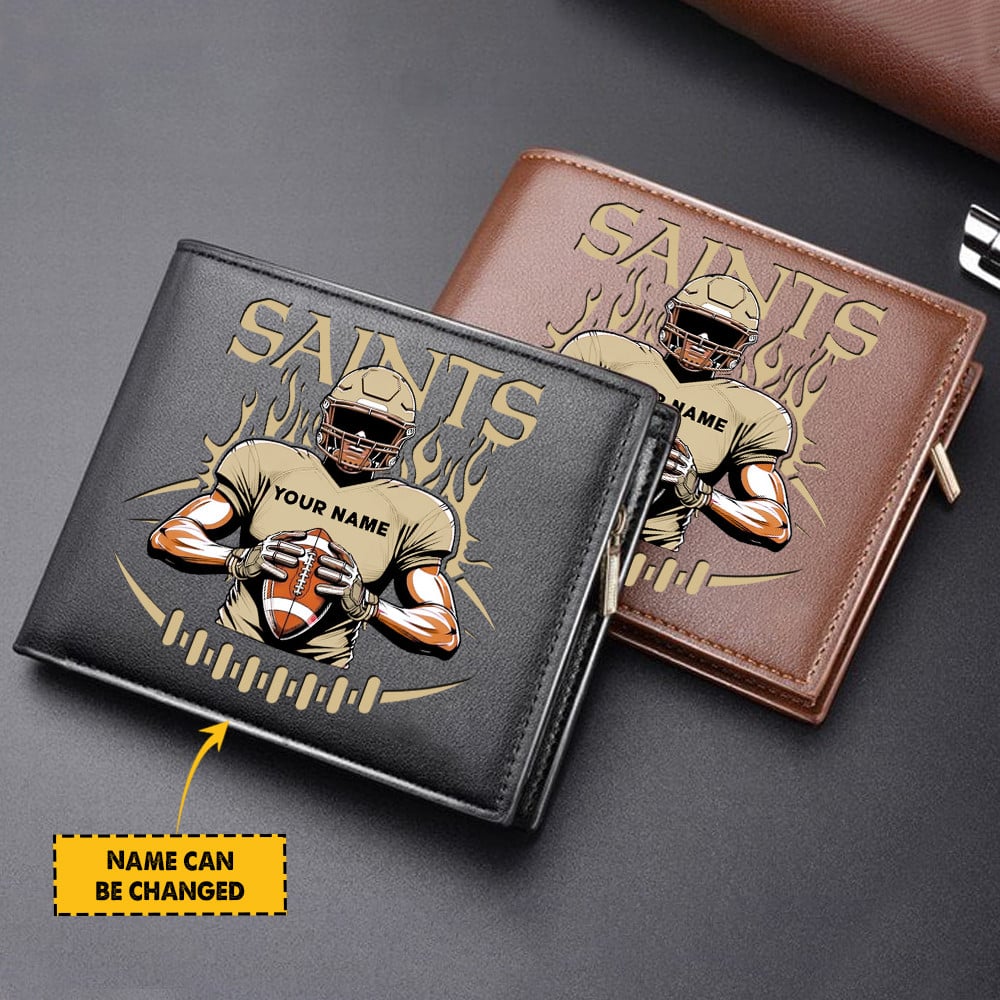Sportswearmerch New Orleans Saints NFL Personalized Men Wallet For Fan