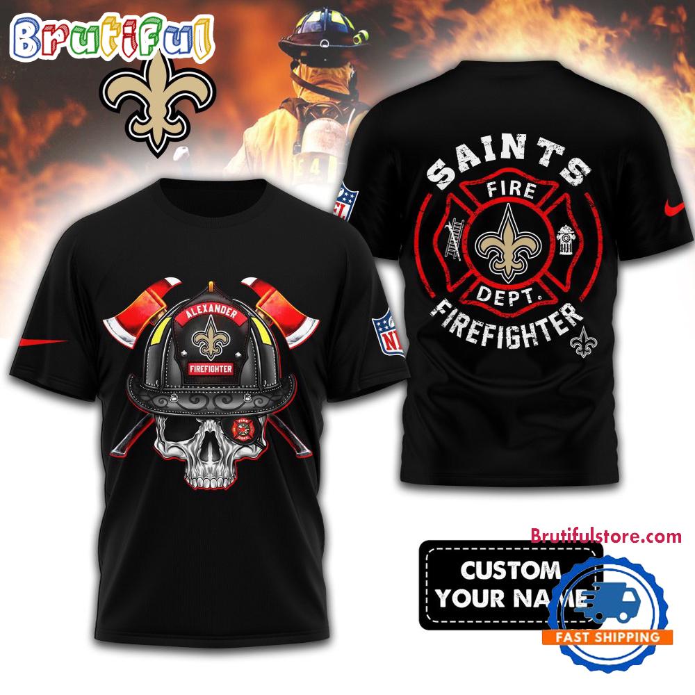Sportswearmerch New Orleans Saints NFLFootball Team Fire Fighter T-Shirt For Fan