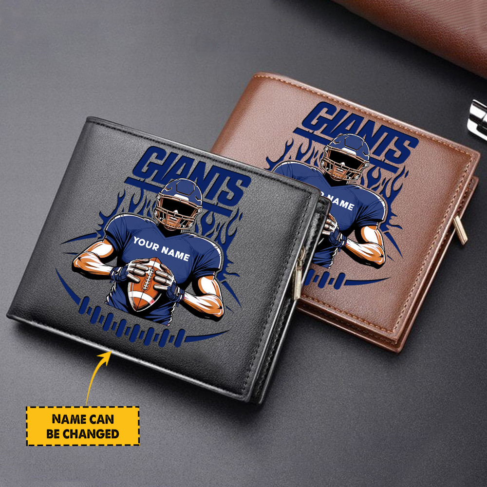 Sportswearmerch New York Giants NFL Personalized Men Wallet For Fan