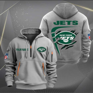 Sportswearmerch New York Jets NFL Personalized Half Zip Hoodie For Fan
