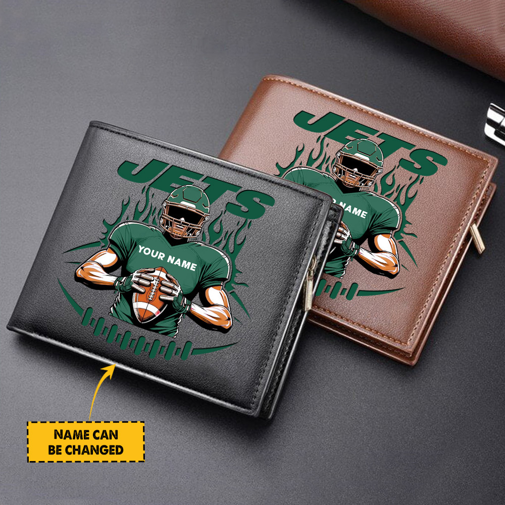 Sportswearmerch New York Jets NFL Personalized Men Wallet For Fan