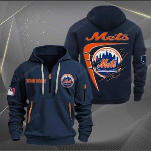 Sportswearmerch New York Mets MLB Personalized Half Zip Hoodie For Fan
