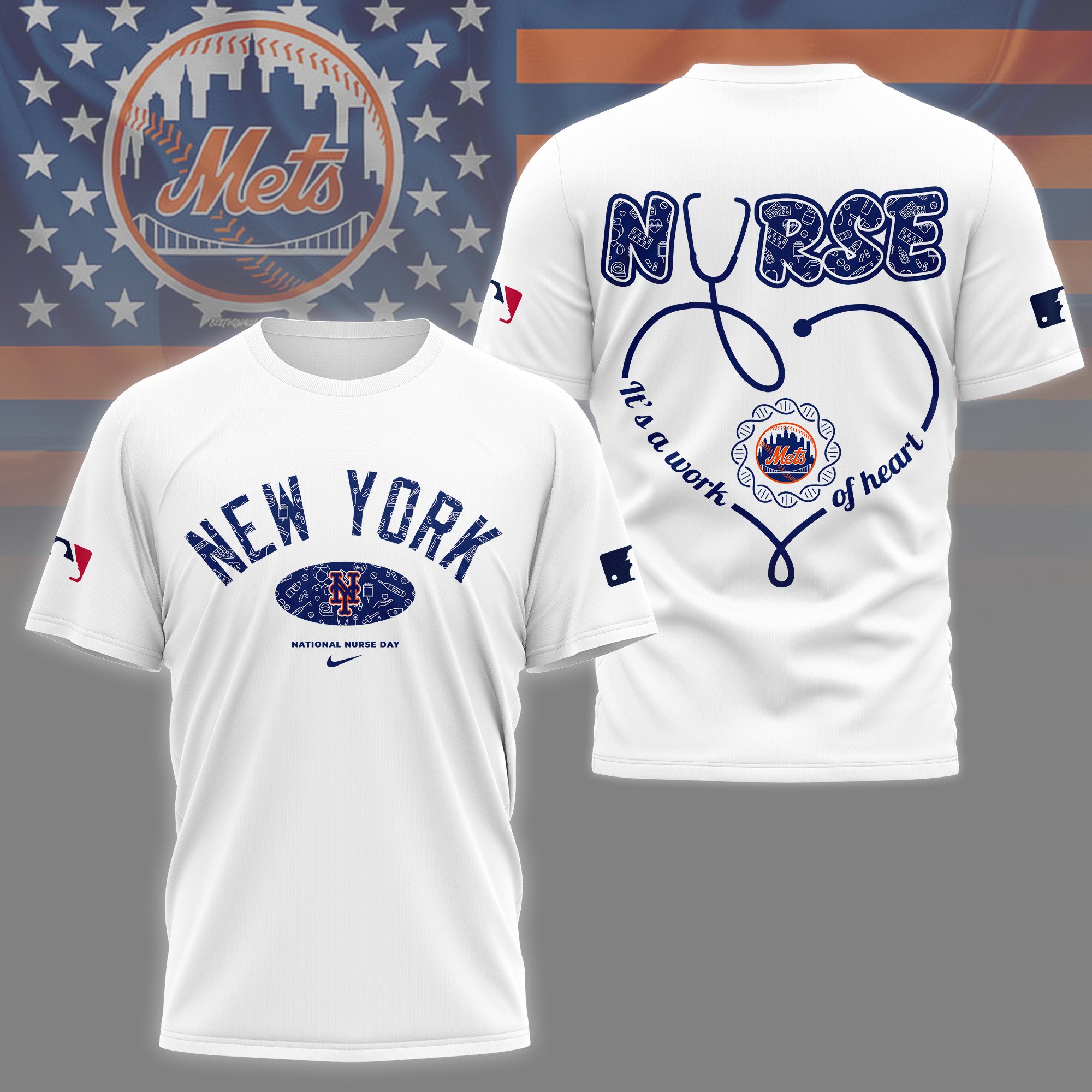 Sportswearmerch New York Mets MLB Personalized T-shirt For Fan