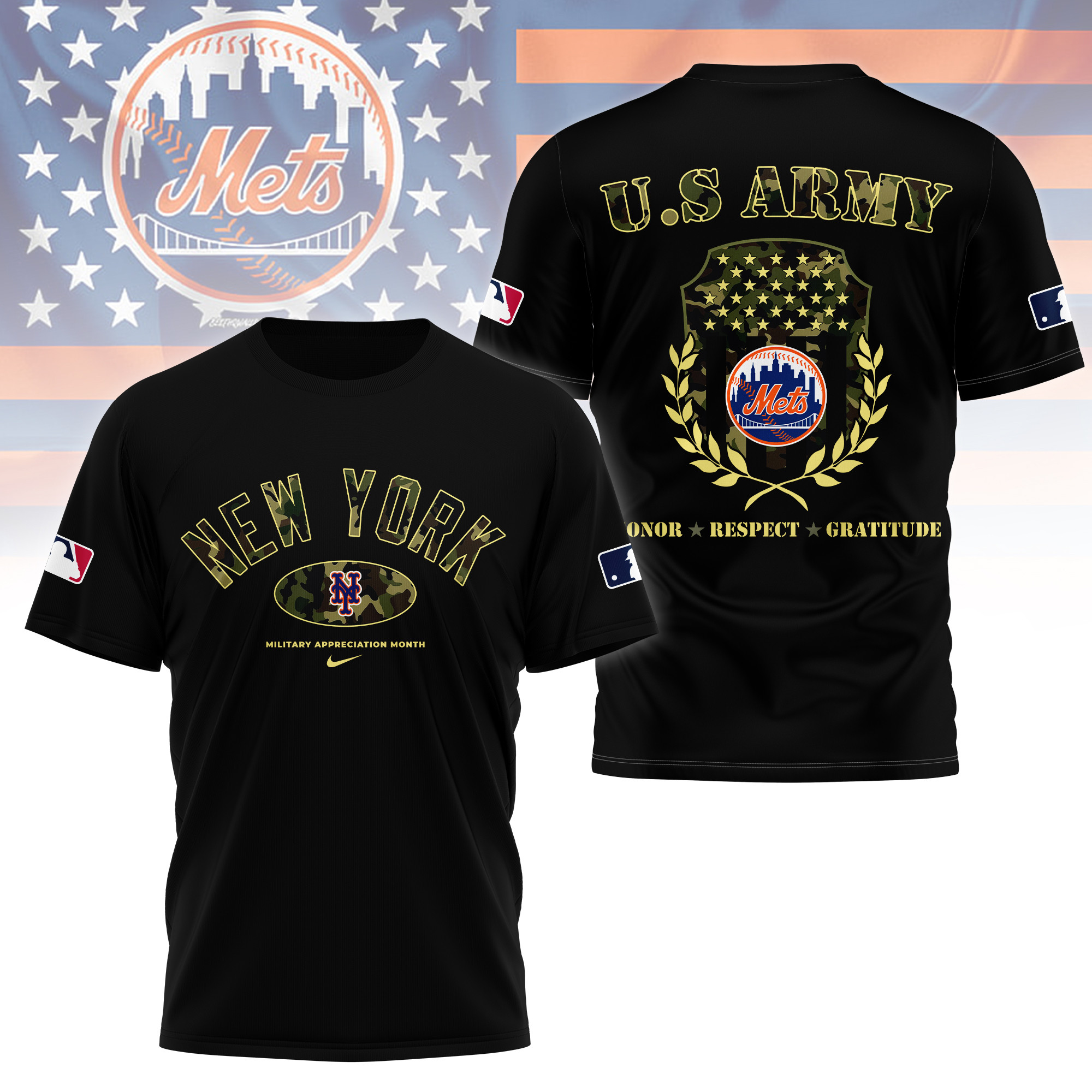 Sportswearmerch New York Mets | PREMIUM 3D SHIRT NYMLB Personalized T-shirt For Fan