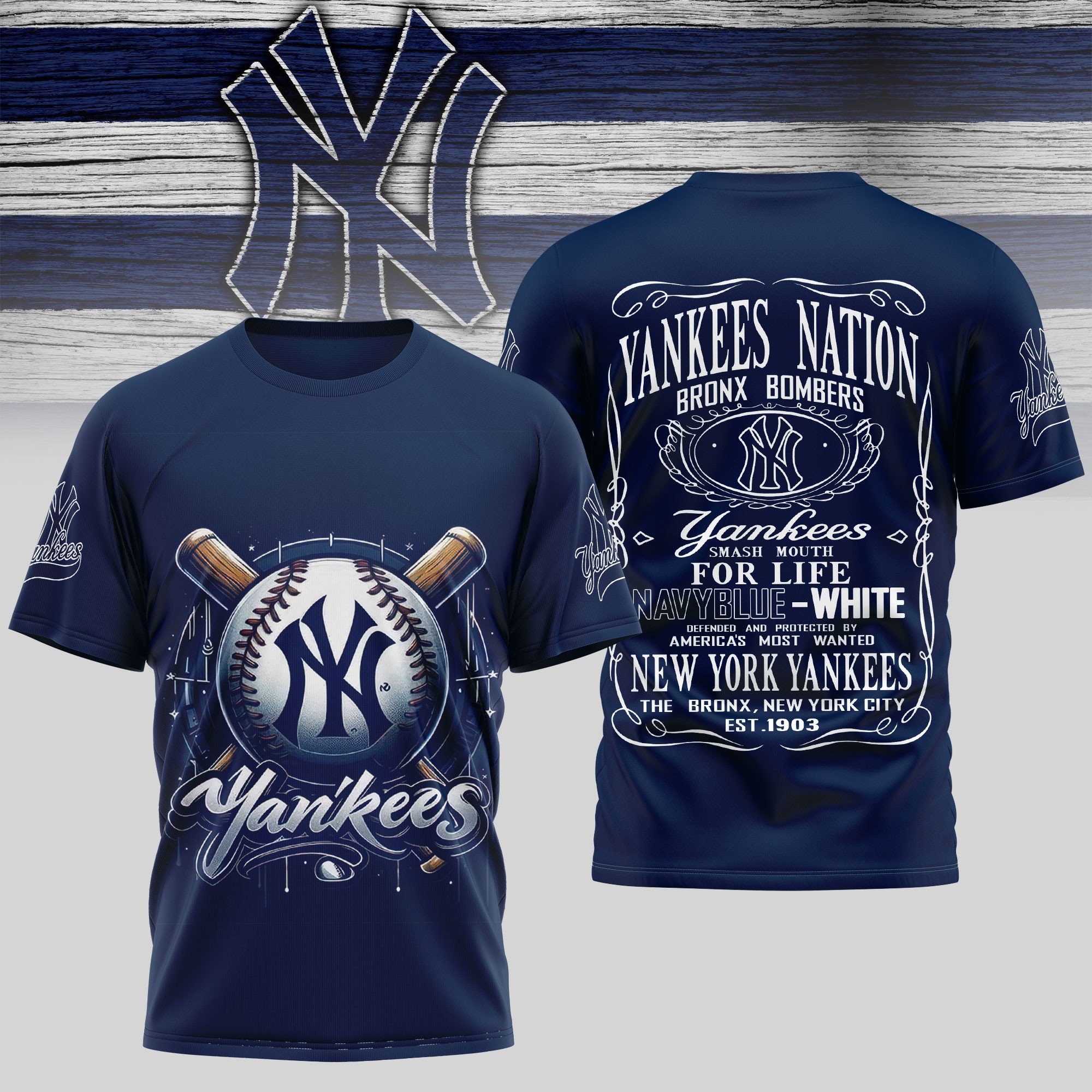 Sportswearmerch New York Yankees MLB Personalized T-shirt For Fan
