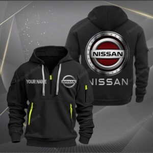 Sportswearmerch Nissan Car Personalized Half Zip Hoodie For Fan