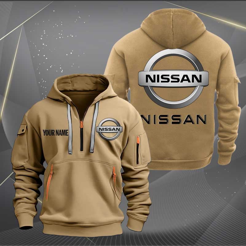 Sportswearmerch Nissan Car Personalized Half Zip Hoodie For Fan