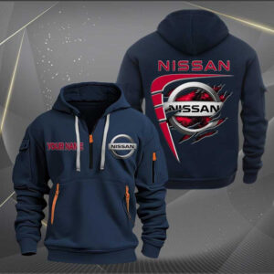Sportswearmerch Nissan Car Personalized Half Zip Hoodie For Fan