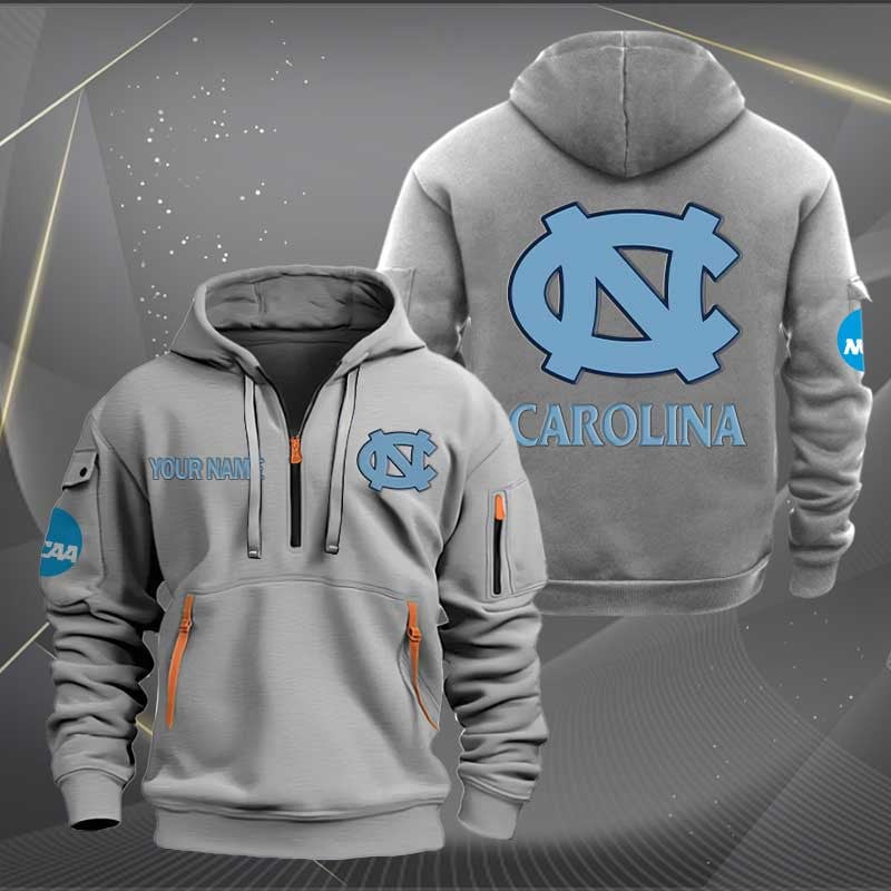 Sportswearmerch North Carolina Tar Heels NCAA Personalized Half Zip Hoodie For Fan