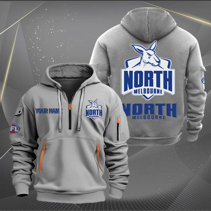 Sportswearmerch North Melbourne FC Personalized Half Zip Hoodie For Fan