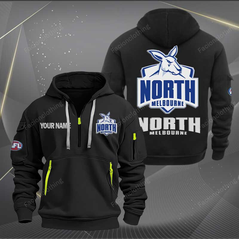 Sportswearmerch North Melbourne FC Personalized Half Zip Hoodie For Fan