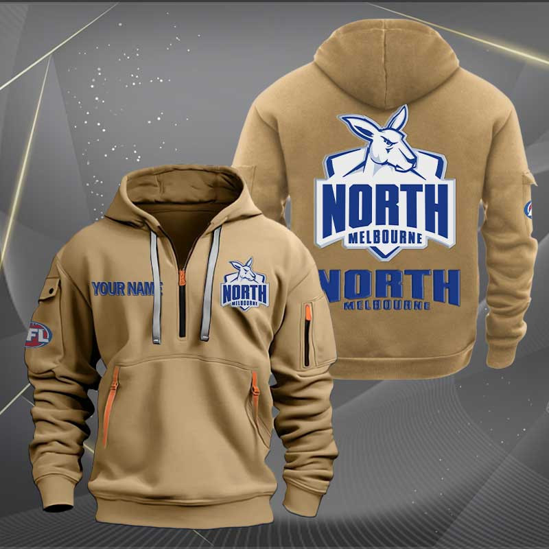 Sportswearmerch North Melbourne FC Personalized Half Zip Hoodie For Fan