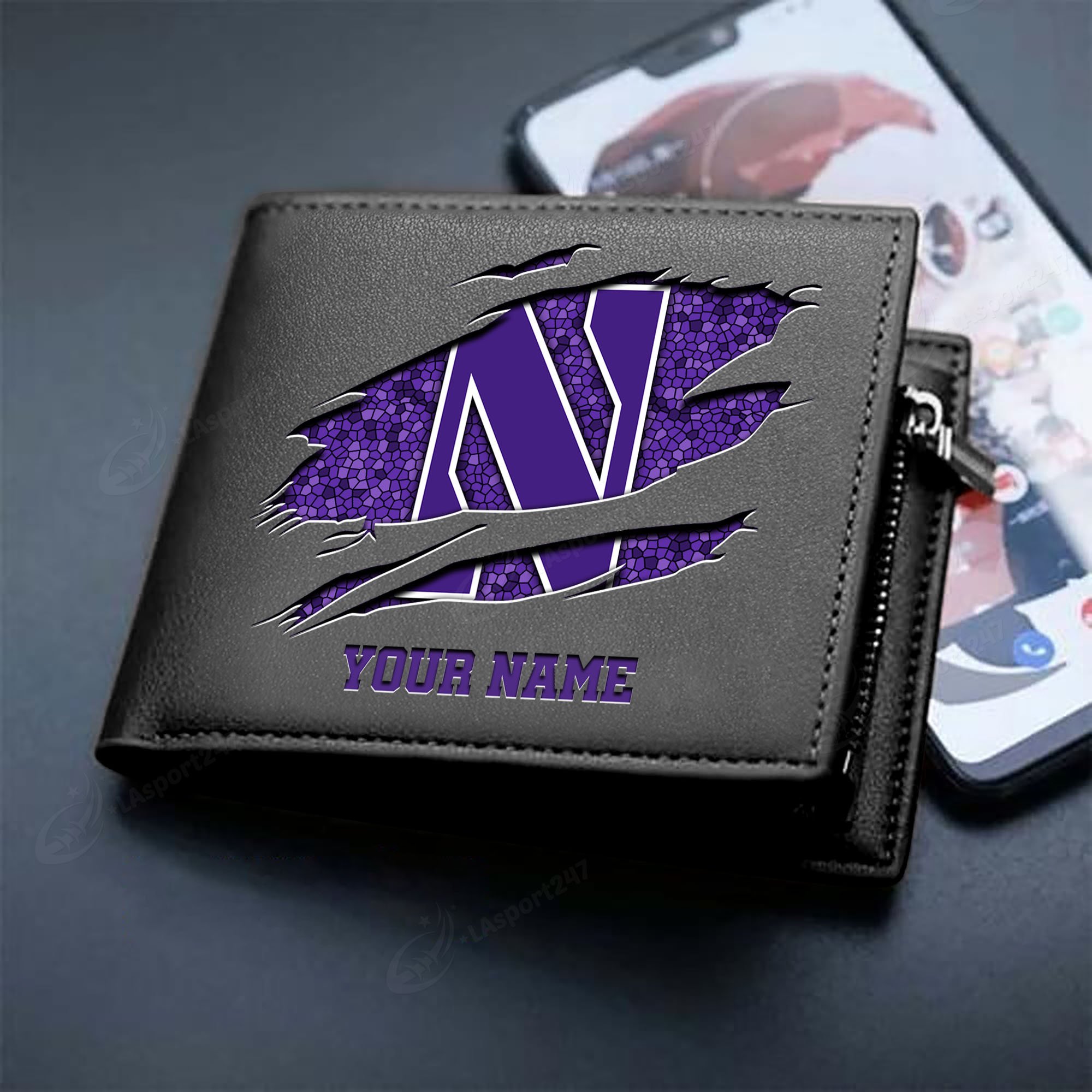 Sportswearmerch Northwestern Wildcats NCAA Men Wallet For Fan