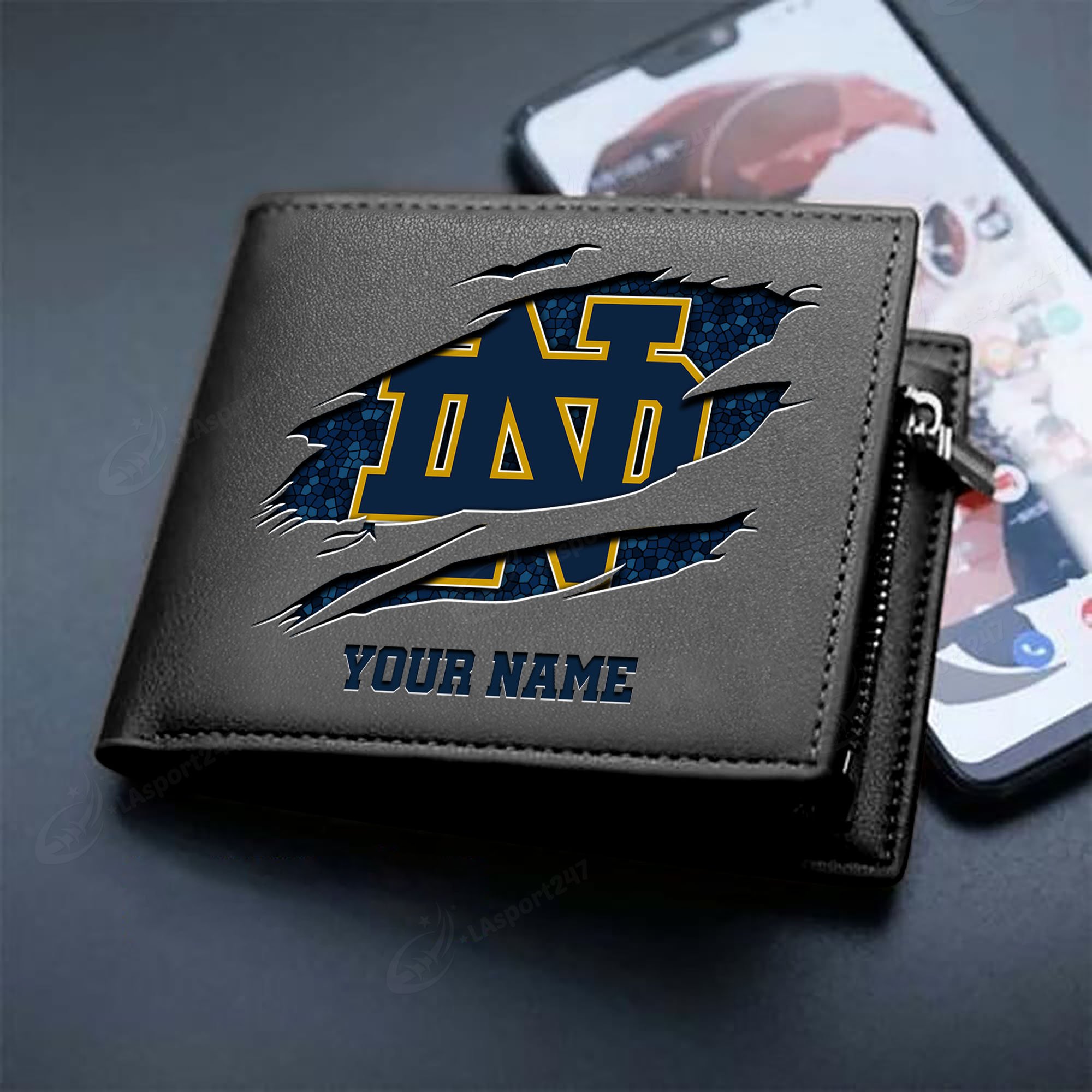 Sportswearmerch Notre Dame Fighting Irish NCAA Men Wallet For Fan