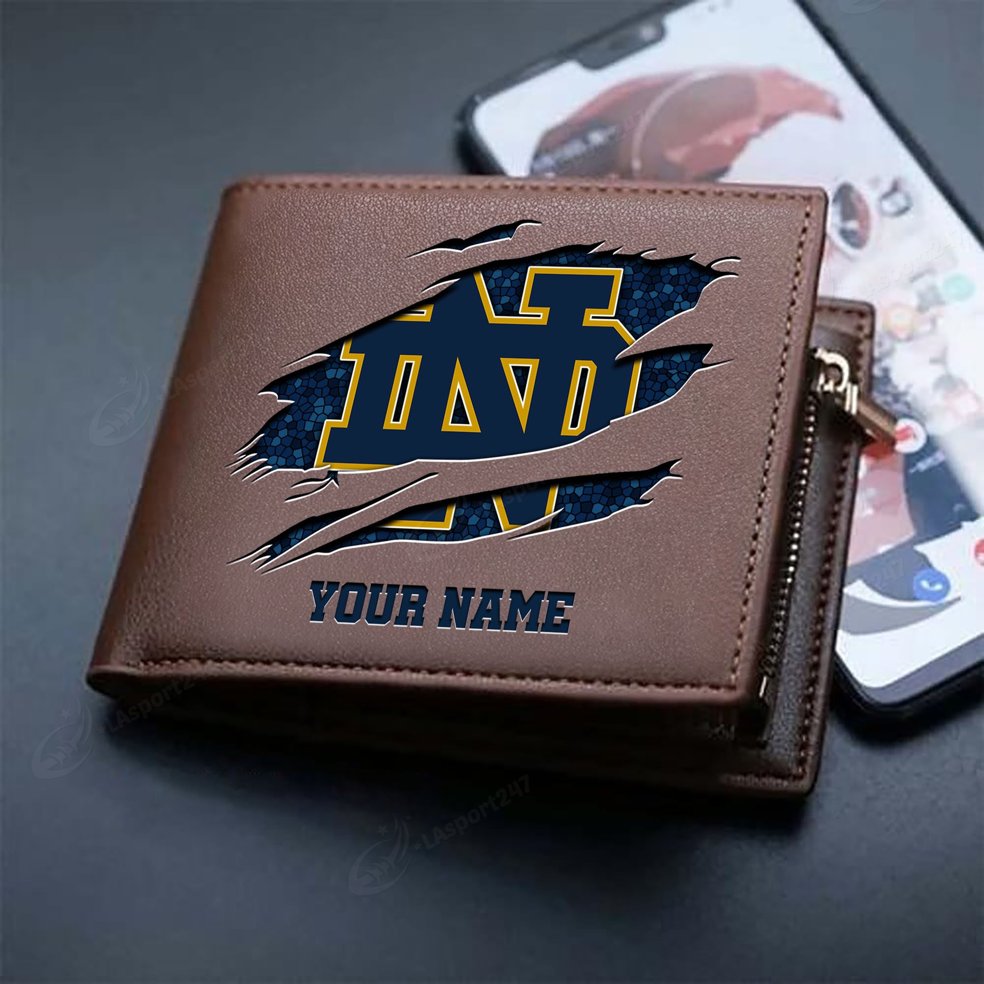 Sportswearmerch Notre Dame Fighting Irish NCAA Men Wallet For Fan