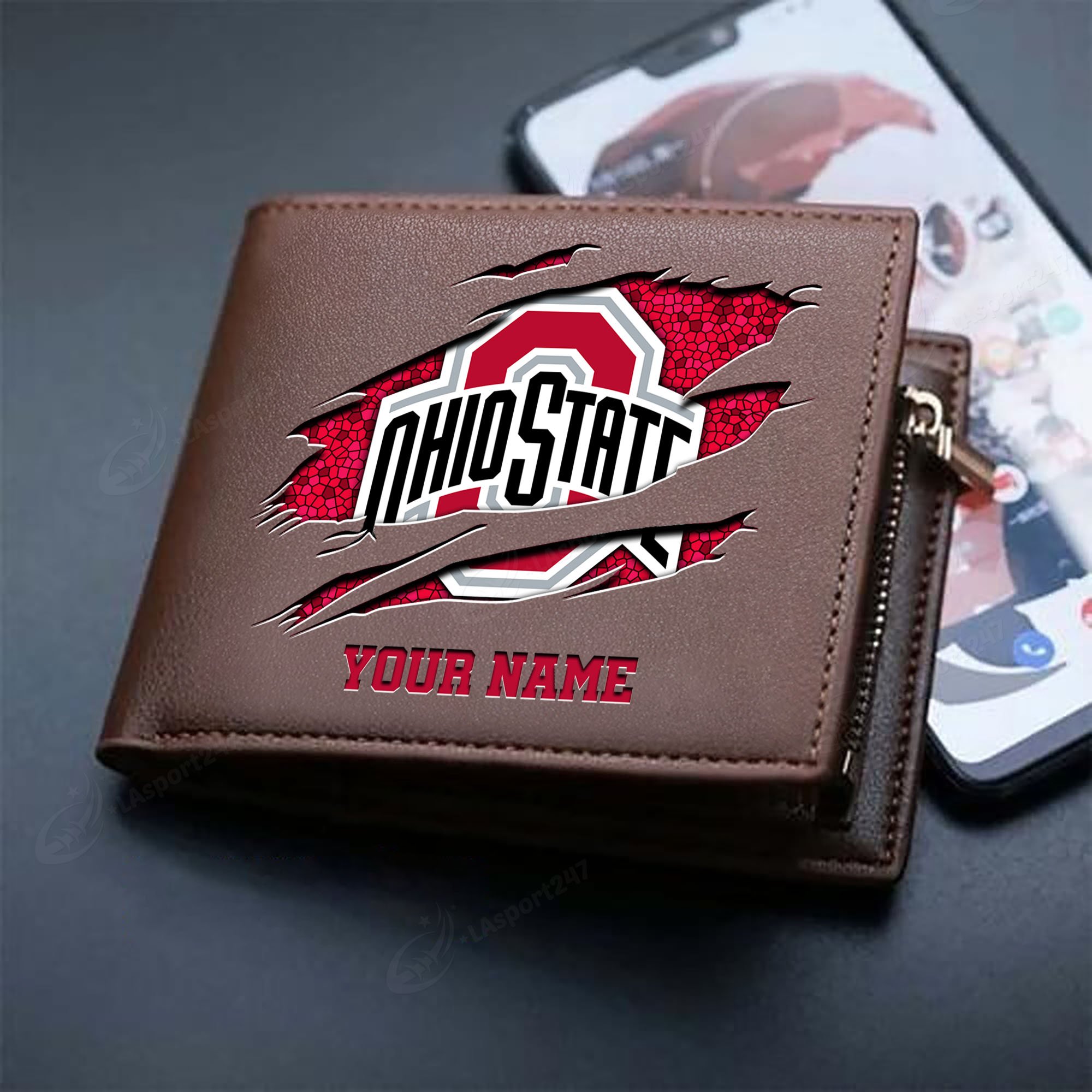Sportswearmerch Ohio State Buckeyes NCAA Men Wallet For Fan