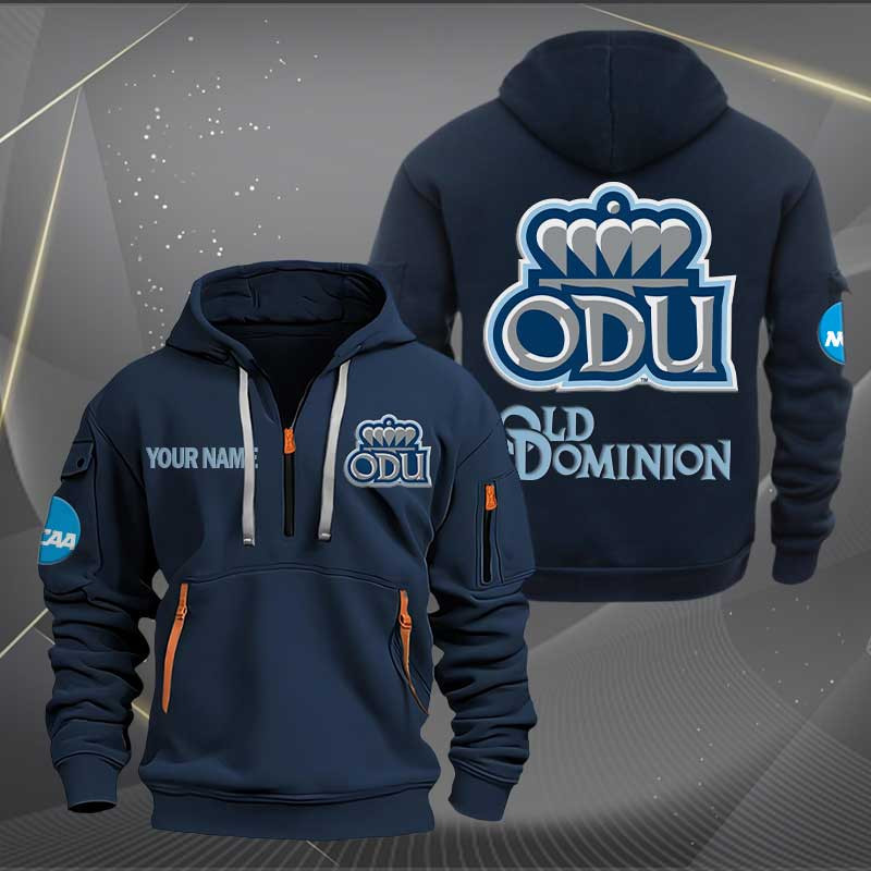 Sportswearmerch Old Dominion Monarchs NCAA Personalized Half Zip Hoodie For Fan