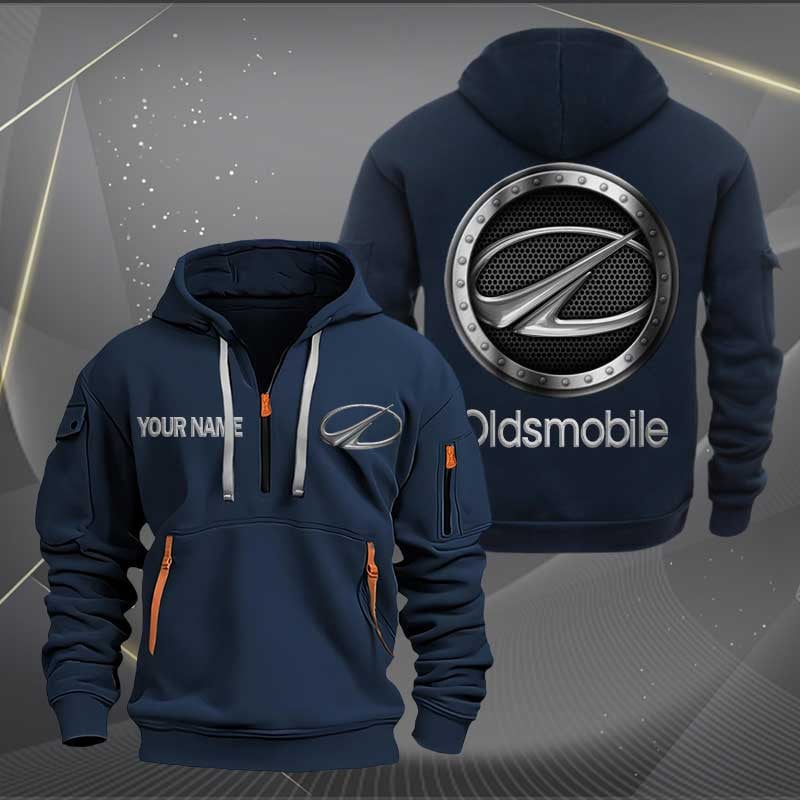 Sportswearmerch Oldsmobile Car Personalized Half Zip Hoodie For Fan