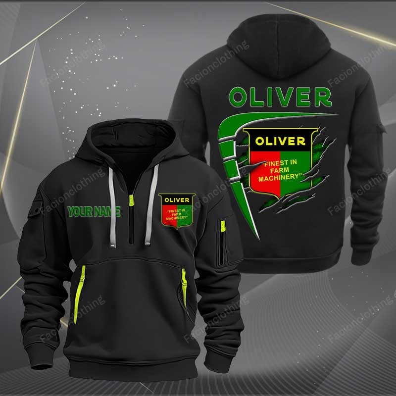 Sportswearmerch Oliver Tractor Personalized Half Zip Hoodie For Fan