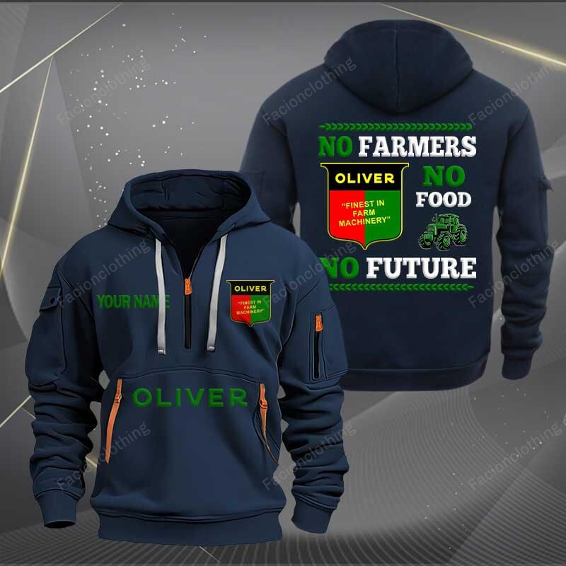 Sportswearmerch Oliver Tractor Personalized Half Zip Hoodie For Fan