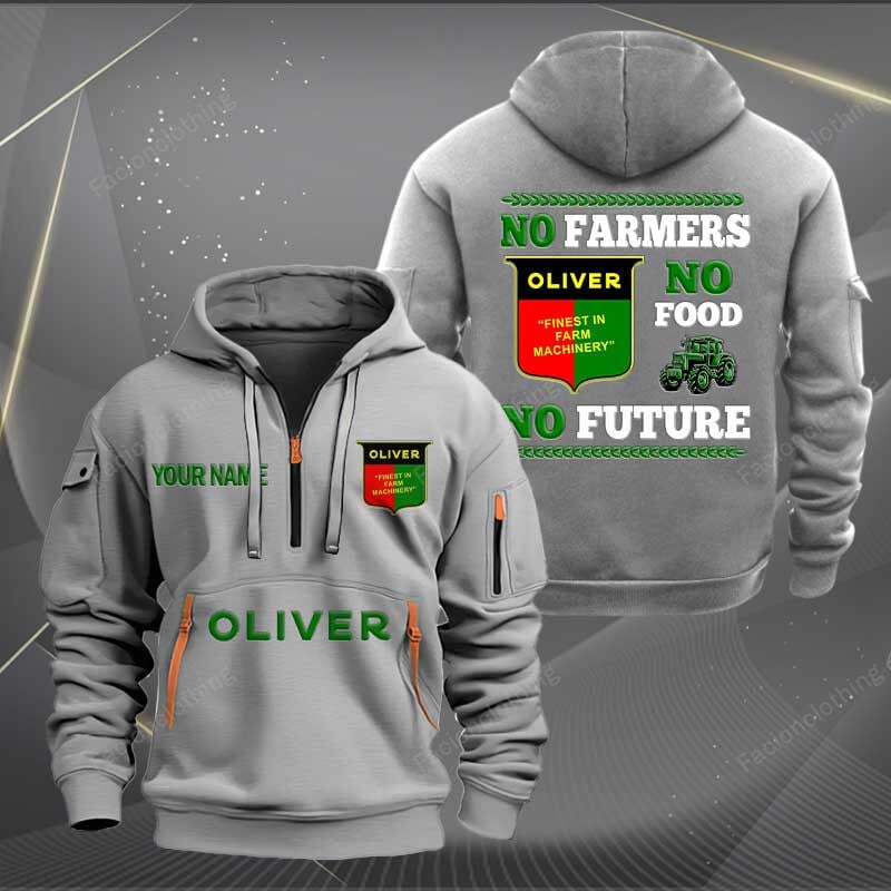 Sportswearmerch Oliver Tractor Personalized Half Zip Hoodie For Fan