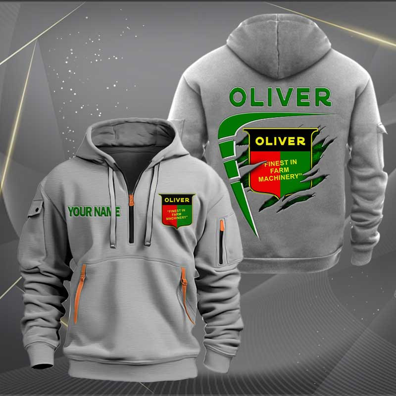 Sportswearmerch Oliver Tractor Personalized Half Zip Hoodie For Fan