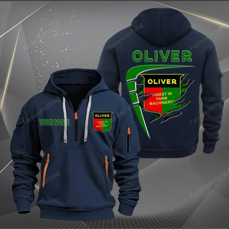 Sportswearmerch Oliver Tractor Personalized Half Zip Hoodie For Fan