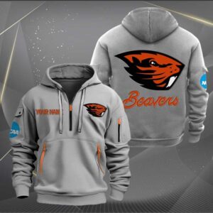 Sportswearmerch Oregon State Beavers NCAA Personalized Half Zip Hoodie For Fan