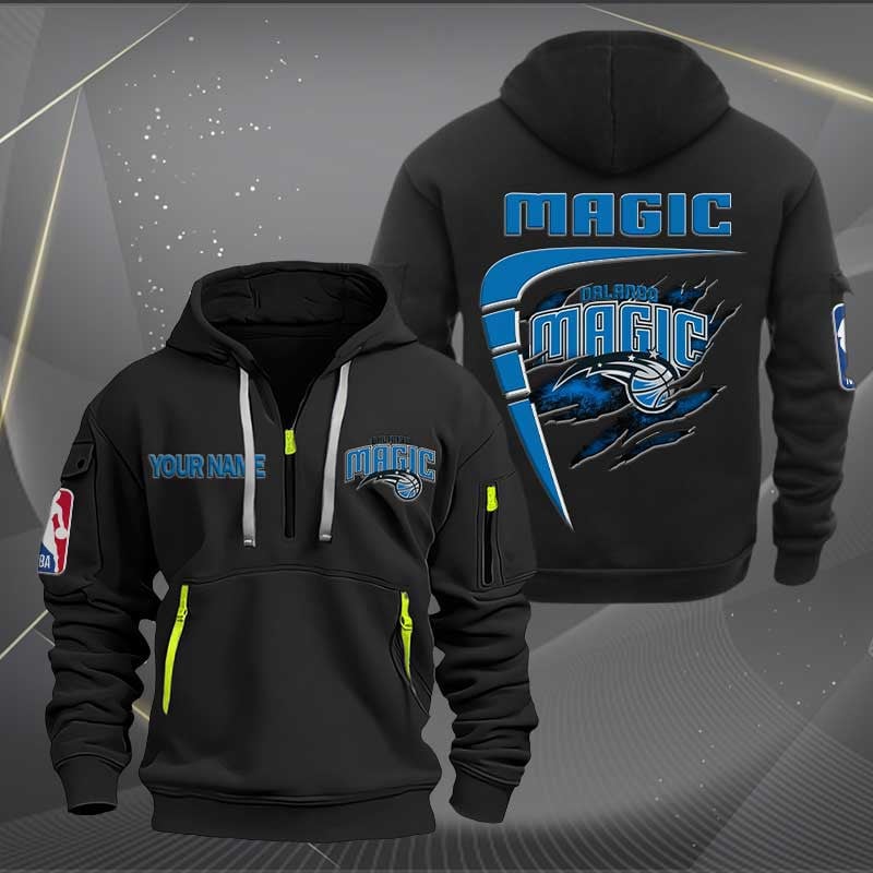 Sportswearmerch Orlando Magic NBA Personalized Half Zip Hoodie For Fan