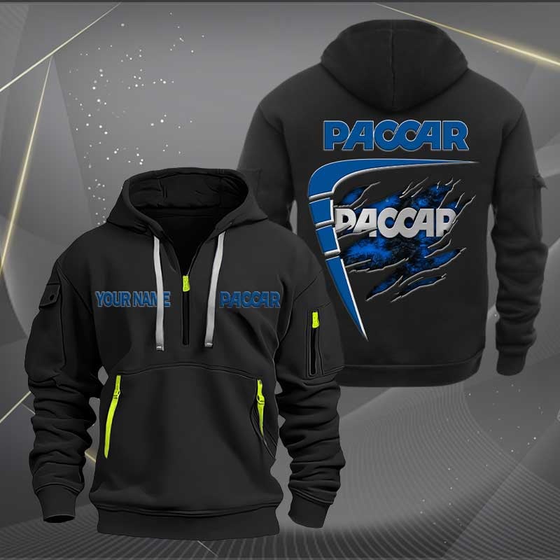 Sportswearmerch Paccar Truck Personalized Half Zip Hoodie For Fan