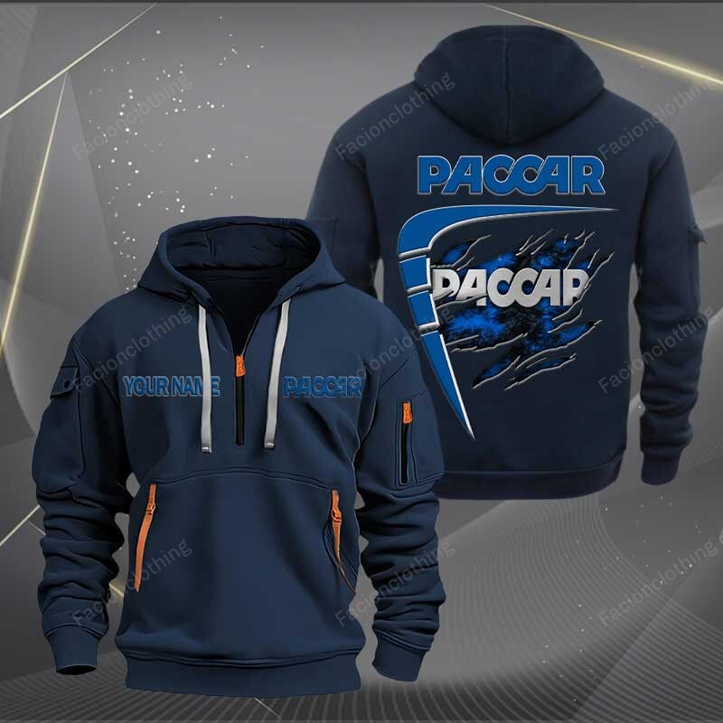 Sportswearmerch Paccar Truck Personalized Half Zip Hoodie For Fan