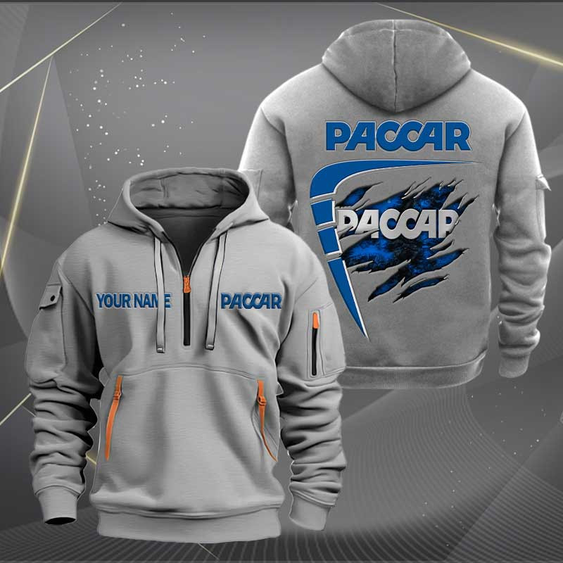Sportswearmerch Paccar Truck Personalized Half Zip Hoodie For Fan