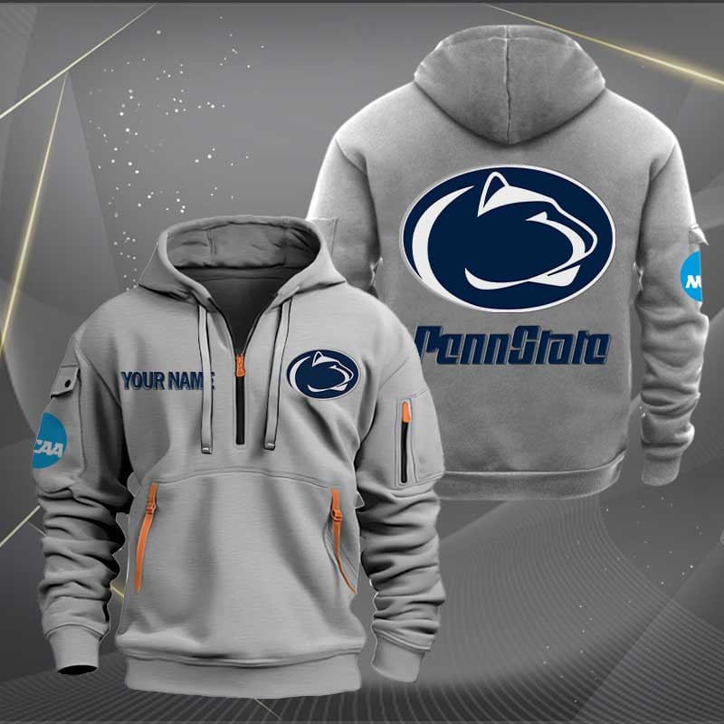 Sportswearmerch Penn State Nittany Lions NCAA Personalized Half Zip Hoodie For Fan