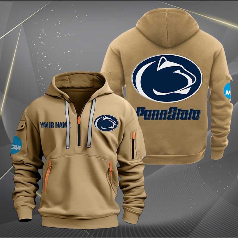 Sportswearmerch Penn State Nittany Lions NCAA Personalized Half Zip Hoodie For Fan