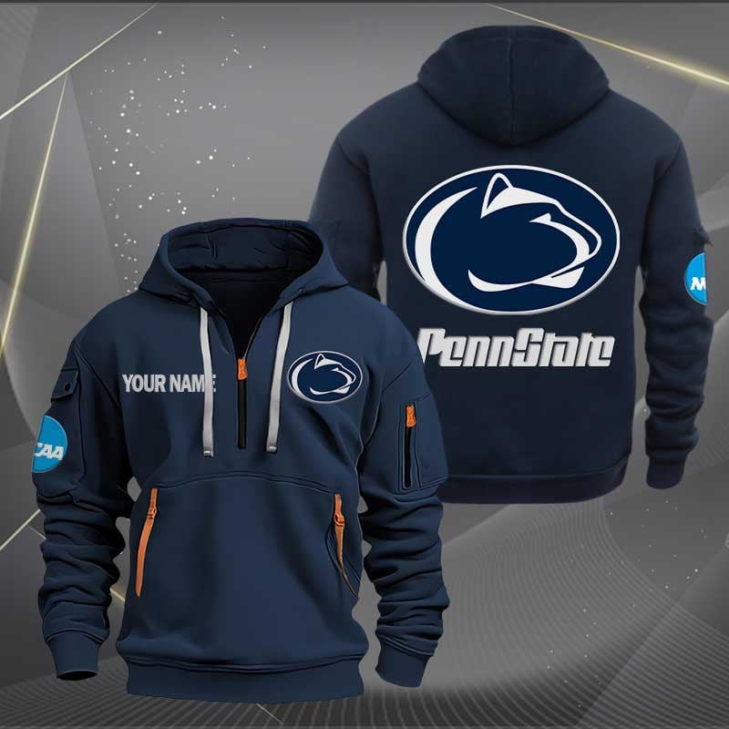 Sportswearmerch Penn State Nittany Lions NCAA Personalized Half Zip Hoodie For Fan
