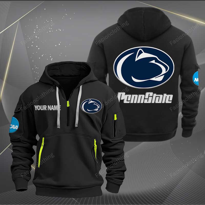 Sportswearmerch Penn State Nittany Lions NCAA Personalized Half Zip Hoodie For Fan
