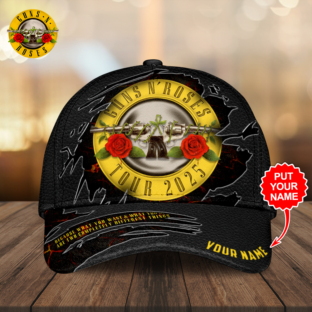 Sportswearmerch Personalized Guns N' Roses Music Classic Cap For Fan