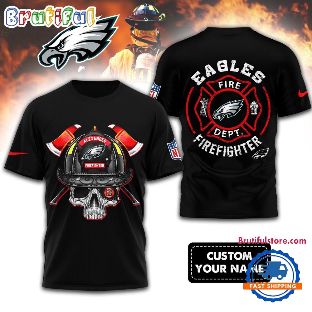 Sportswearmerch Philadelphia Eagles NFLFootball Team Fire Fighter T-Shirt For Fan