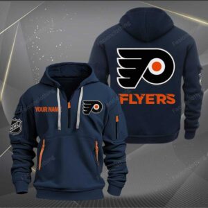 Sportswearmerch Philadelphia Flyers NHL Half Zip Hoodie For Fan