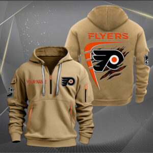 Sportswearmerch Philadelphia Flyers NHL Personalized Half Zip Hoodie For Fan