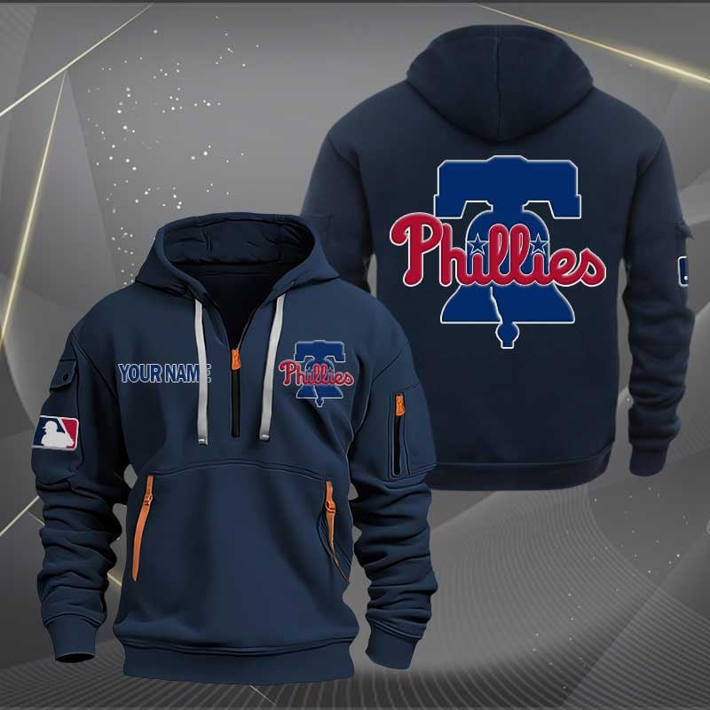 Sportswearmerch Philadelphia Phillies MLB Personalized Half Zip Hoodie For Fan