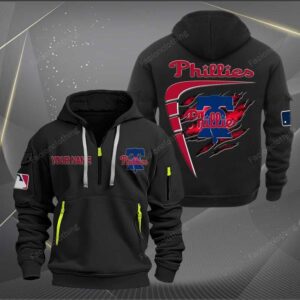 Sportswearmerch Philadelphia Phillies MLB Personalized Half Zip Hoodie For Fan