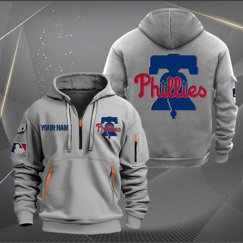 Sportswearmerch Philadelphia Phillies MLB Personalized Half Zip Hoodie For Fan