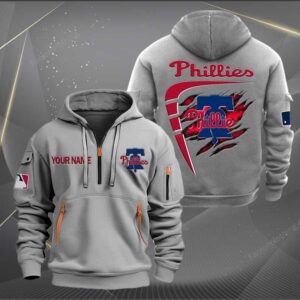 Sportswearmerch Philadelphia Phillies MLB Personalized Half Zip Hoodie For Fan