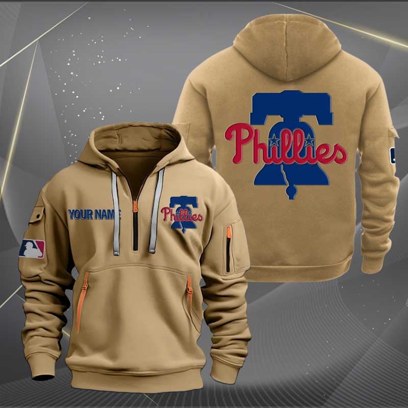 Sportswearmerch Philadelphia Phillies MLB Personalized Half Zip Hoodie For Fan