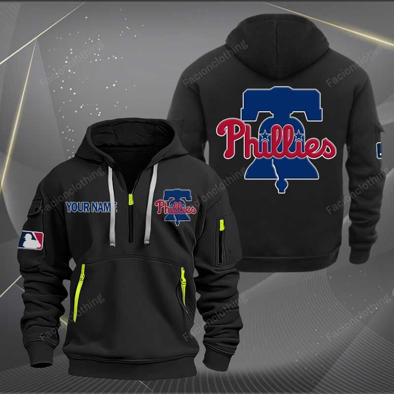 Sportswearmerch Philadelphia Phillies MLB Personalized Half Zip Hoodie For Fan